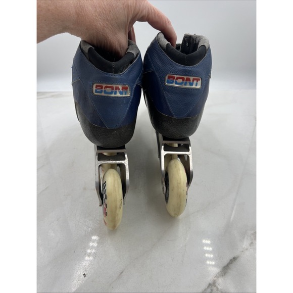 Vintage Bont Sharkie 5 Wheel Inline Speed Skates Mens Size 8 Inferno Rails - Picture 6 of 16